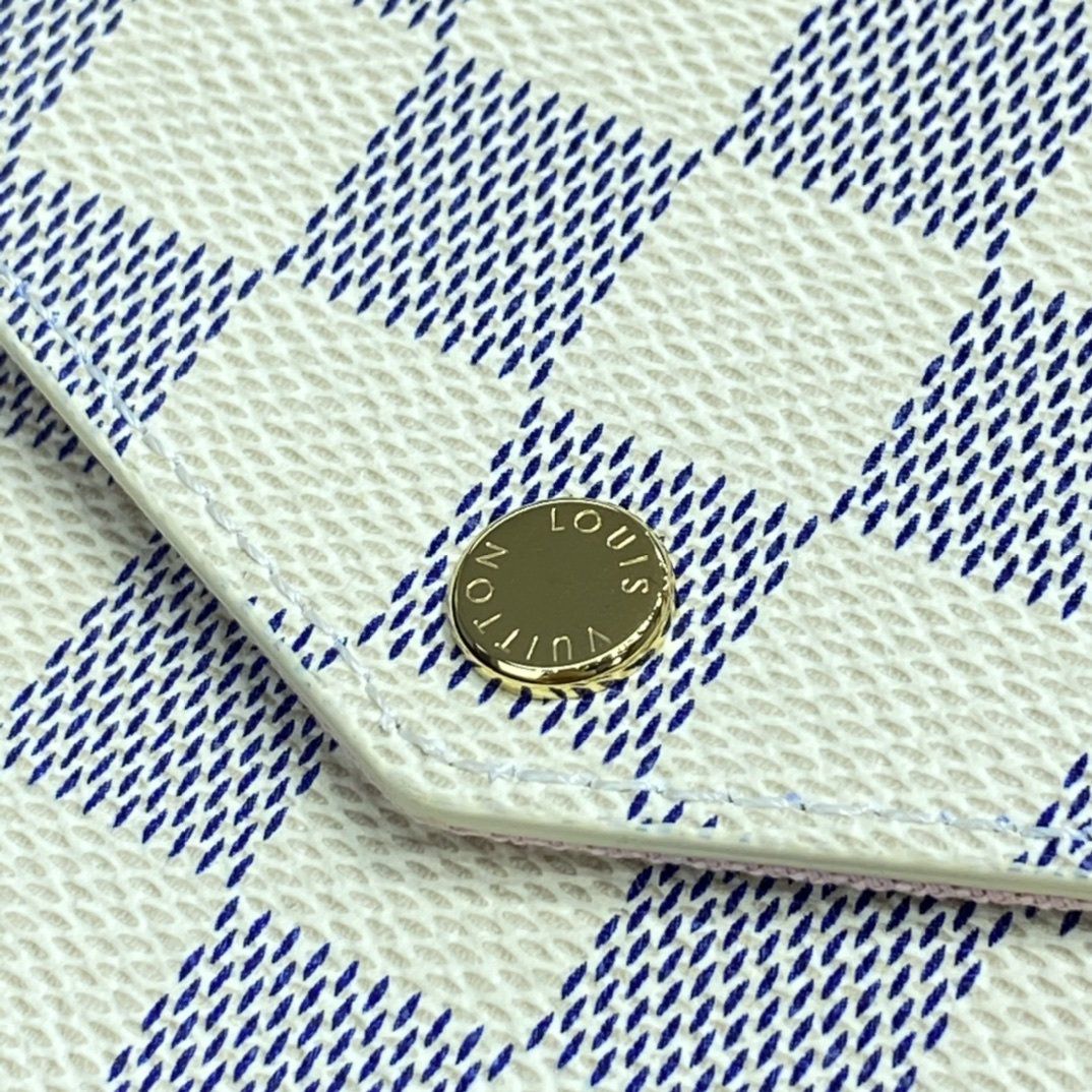 #n63106 l**is V*t*n damier azur canvas pochette felicie