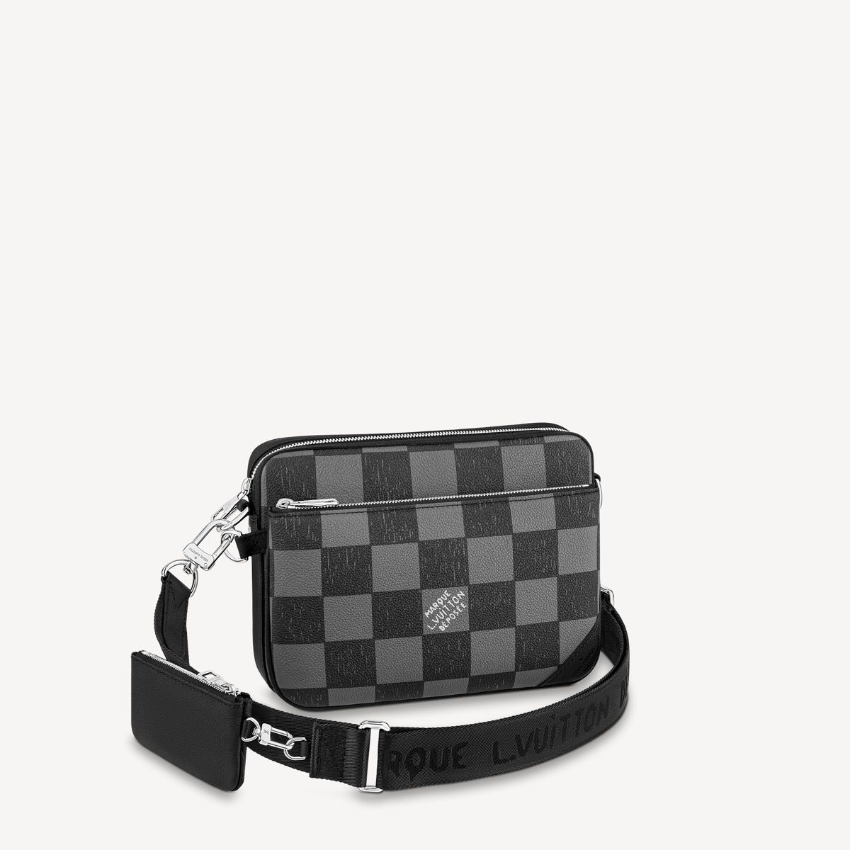 #n80401 l**is V*t*n damier checkerboard  trio messenger bag