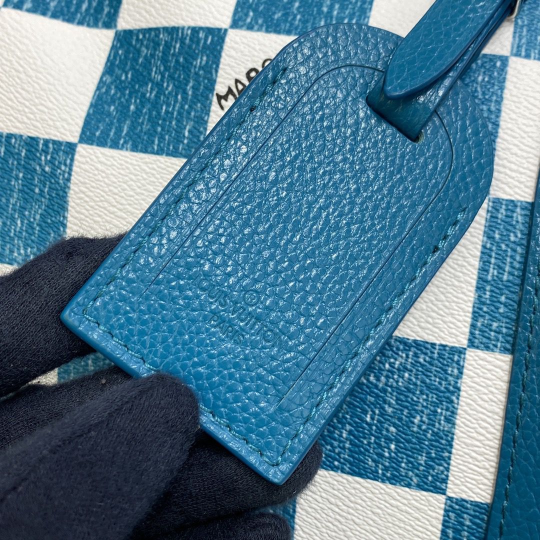 #n80404 l**is V*t*n damier checkerboard keepall bandoulière 45 bag