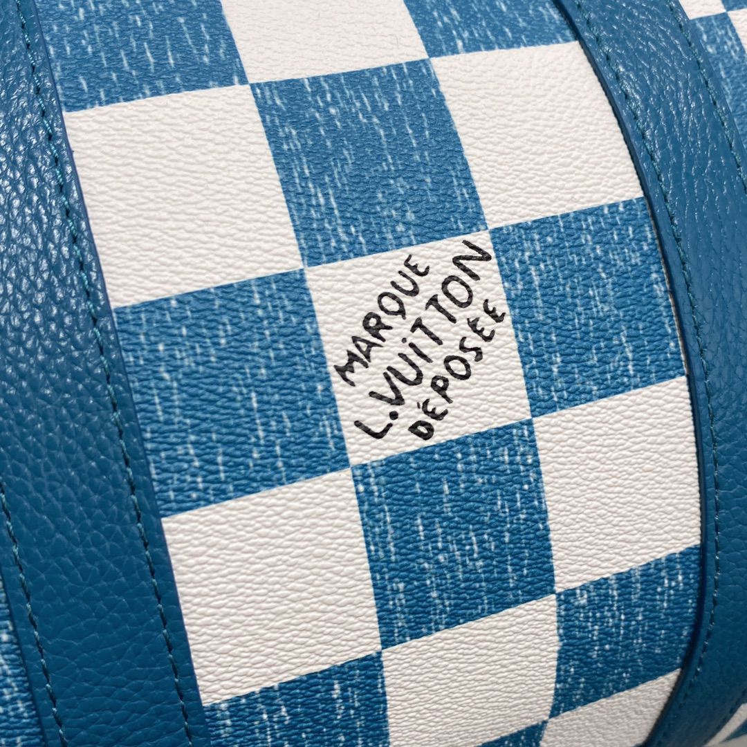 #n80404 l**is V*t*n damier checkerboard keepall bandoulière 45 bag