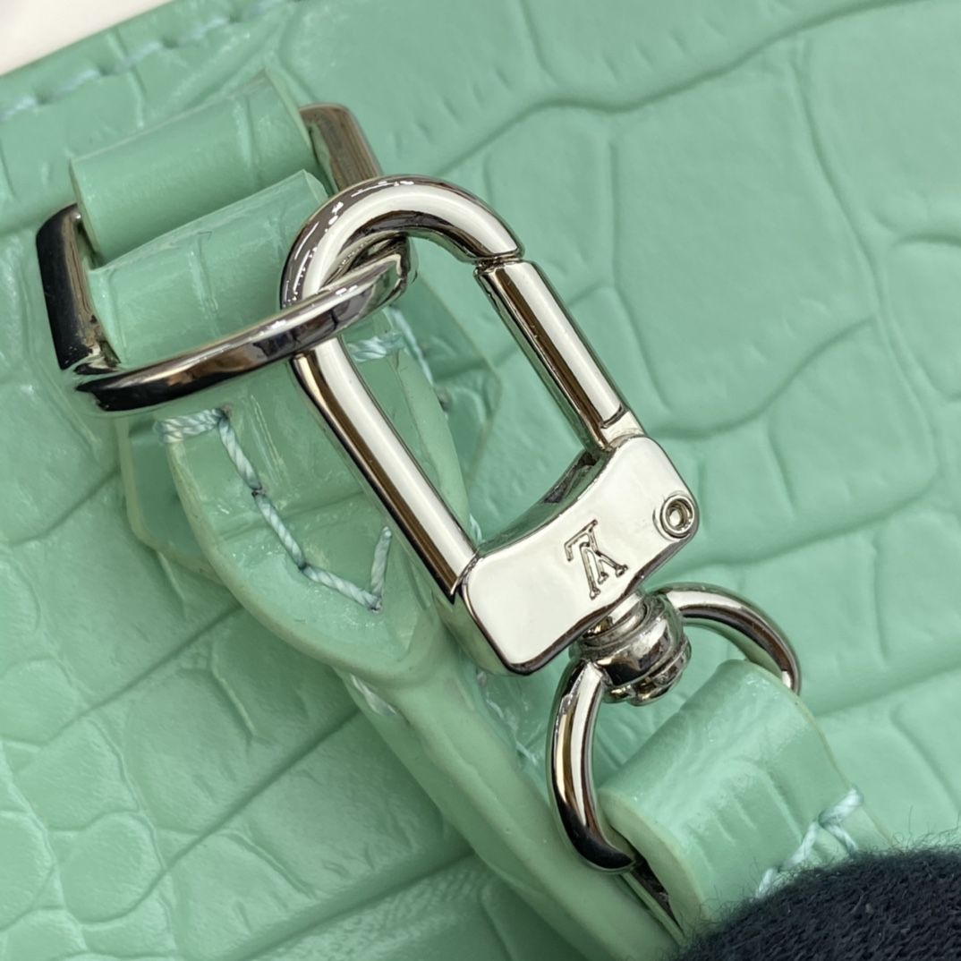 #n99487 l**is V*t*n brilliant alligator leather petit sac plat bag