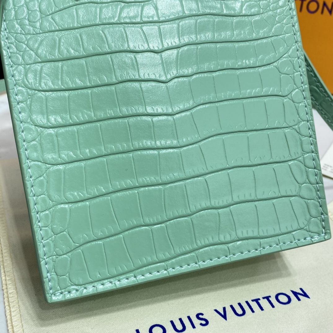 #n99487 l**is V*t*n brilliant alligator leather petit sac plat bag