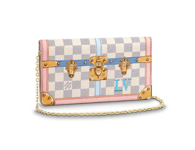 n60108 l**is V*t*n 2018 premium resort damier azur pochette weekend clutch