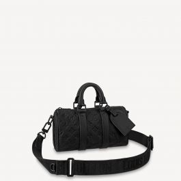 Louis Vuitton Keepall Bandouliere 25 Noir M20900 Taurillon Leather