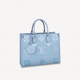 LOUIS VUITTON Empreinte Monogram Giant By The Pool Onthego MM Summer Blue  699253
