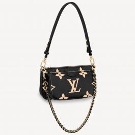 M45777 Louis Vuitton Monogram Empreinte Multi Pochette  Accessoires-Black/Cream