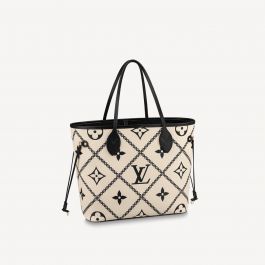 Louis Vuitton Neverfull MM Monogram Empreinte Leather in Beige - WOMEN -  Handbags M46039 - $343.85 