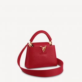 Louis Vuitton® Capucines Mini Scarlet. Size in 2023