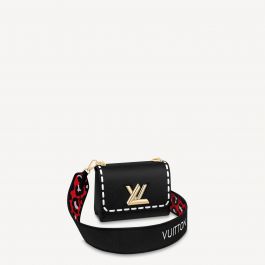 Louis Vuitton Twist Leopard Print Top Handle Bag Epi Leather PM at