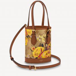 Louis Vuitton Nano Bucket Bag In Metallic Flower-Pattern Canvas - Praise To  Heaven