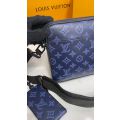 Outdoor leather satchel Louis Vuitton Navy in Leather - 32147158
